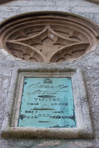 Plaque commemorating Queen Victoria's visit to St. Michael's Mount, Cornwall