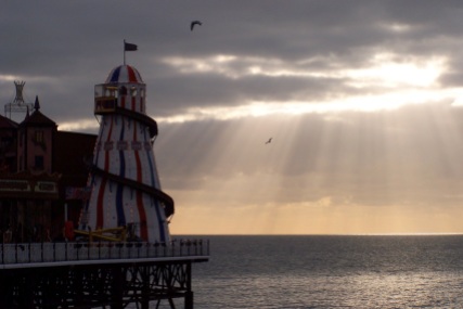 Stormy skies over the pier, Brighton, England